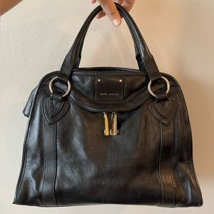 Marc Jacobs Black Leather Wellington Fulton Satchel Bag